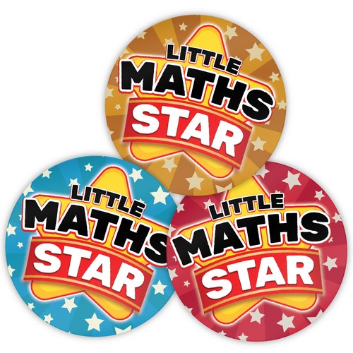 144 little maths star stickers - little,