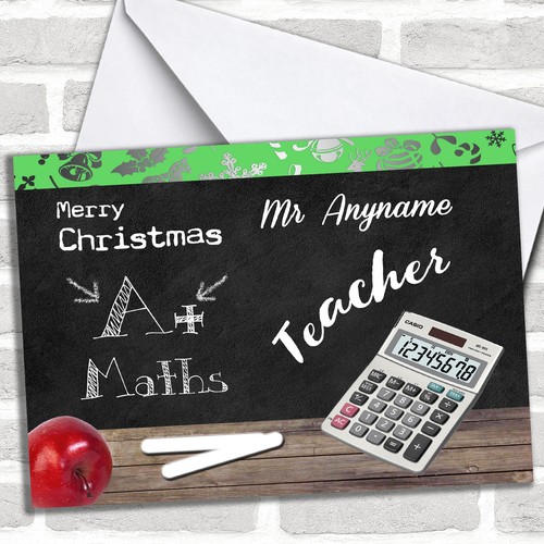 Maths teacher christmas - maths,