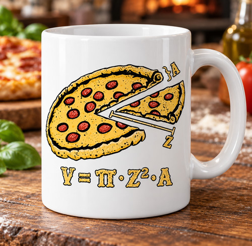 Funny pizza maths formula - formula, mug