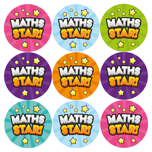 144 maths star - reward, stickers