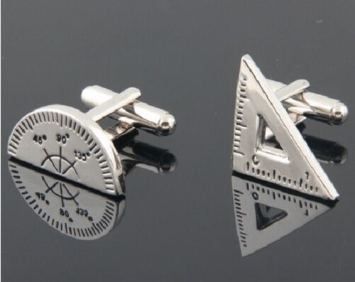 Protractor cufflinks set - protractor,